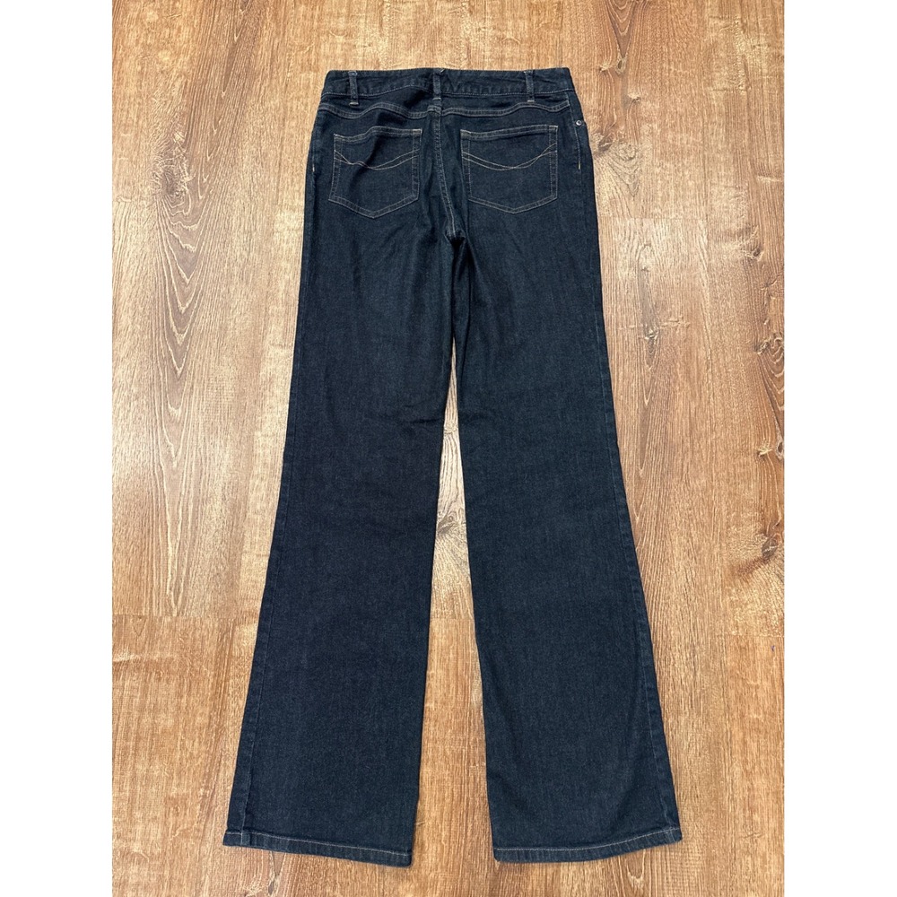 J. Jill Bootcut Jeans Womens 6 Tall Dark Indigo Blue Stretch Denim 9" rise - Picture 4 of 5